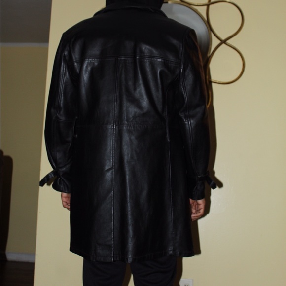 Vintage Men’s Large Black Leather Coat - Picture 5 of 5